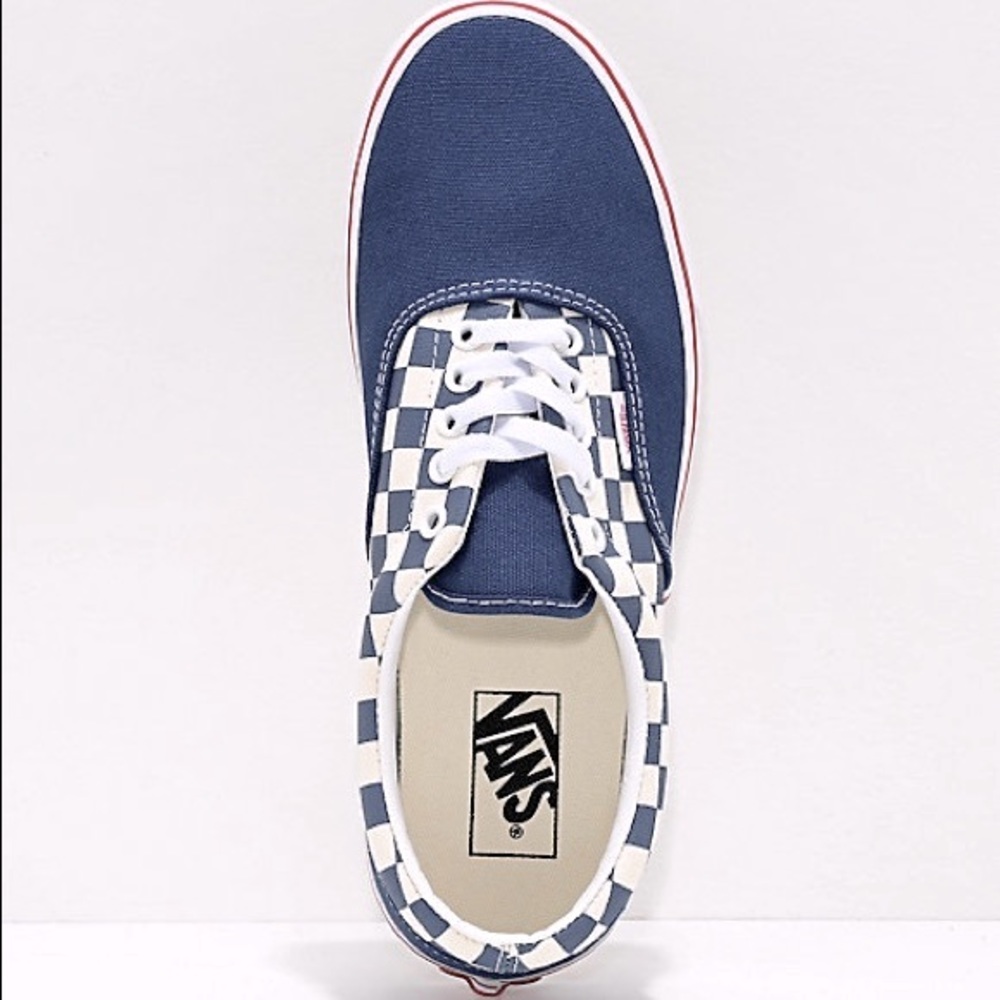 Vans Era BMX Navy & White Checkerboard Skate Shoes - Picture 3 of 5